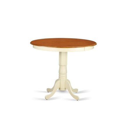 EAST WEST FURNITURE East West Furniture JAT-WHI-TP Counter Height Table; Buttermilk & Cherry JAT-WHI-TP